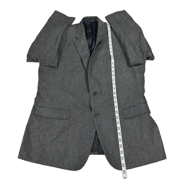 Ralph Lauren Grey Herringbone Tweed 2 Button Suit Jacket Sz 44R Wool Cashmere - Picture 10 of 12